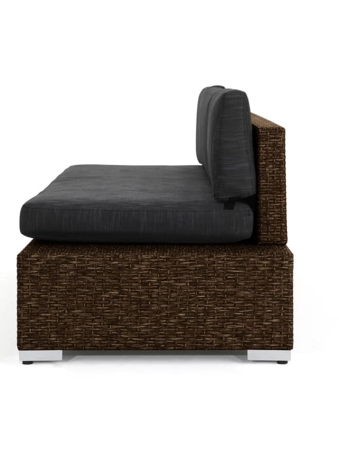 سامبا راتان أريكة خارجية من قماش الروطان والجاكوار - بني ورمادي - Image 5